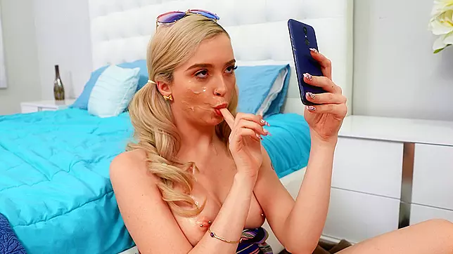 Teen Lexi Lore Wet & Creamy from Selfie Cum Shot!
