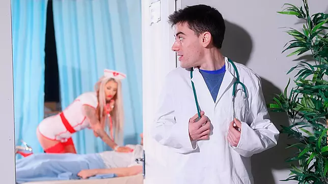Horny Jordi Sneaks into Hospital, Fucks Sexy Nurse Brooklyn Blue in *** Doctor Gear!