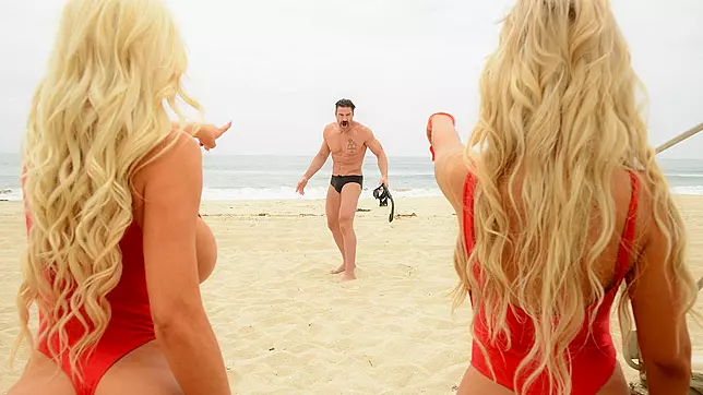 Sexy Lifeguards Save Charles' Stranded Cock on Sunny Beach Patrol - XXX