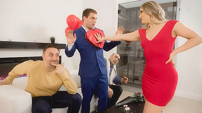 AJ Applegate's Valentine Dilemma ~ Who will earn Valentine's anal surprise? 3 boyfriends, 1 special night. SEO Keyword ~ XXX