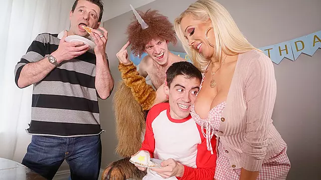 Jordi's 18th Birthday Gift ~ Horny Monster Fucks Cock-Hungry Stepmom Rebecca More