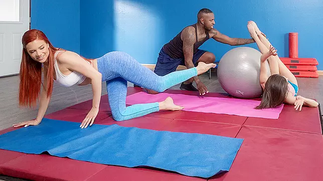 Darcie Dolce & Jayden Cole's Steamy Lesbian Showdown with Seductive Pilates Instructor! XXXX