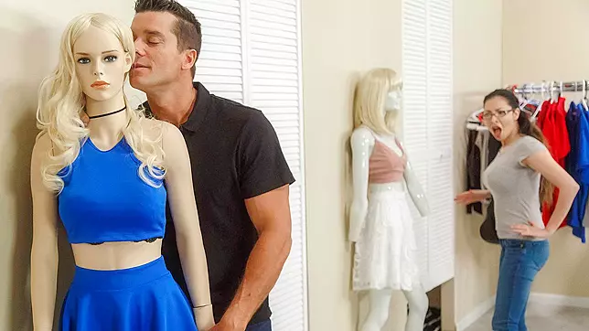 Abandoned Shopping Trip Turns Wild as Porn Star Nicolette Shea Brings Mannequin to Life for Ramon!