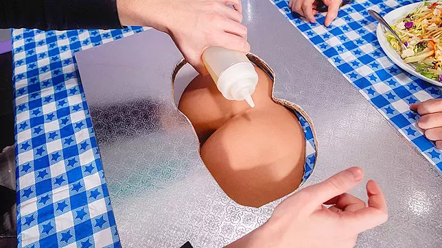 Dinosaur Erotica Author Markus Dupree Gets Titty Fucked with Cream Pie Finale in XXX 'Big Booty Special' Diner Scene with Cali Carter's Ass!