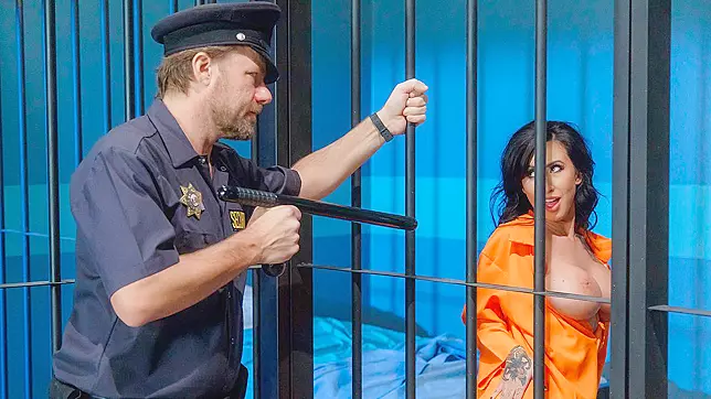 Lily Lane Massages Away Prison Tension with Johnny's Dick, Will It Reduce Bad Behavior?