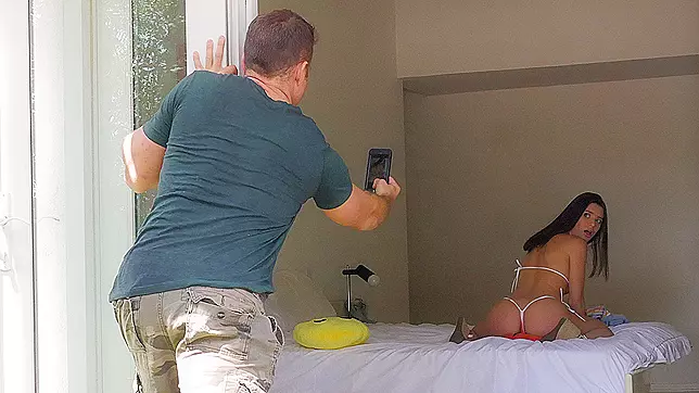 Step Bro Catches Sis Grinding Pillow, Films Her, She Begs and Fucks to Delete It!
